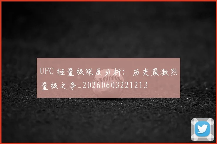 UFC 轻量级深度分析：历史最激烈量级之争_20260603221213